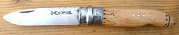 Le custom terminé (N°9 lame acier au carbone)